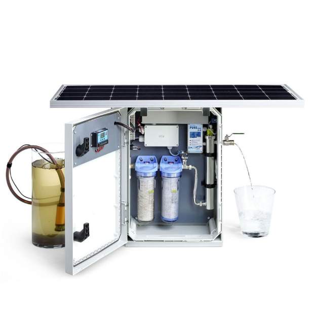 PURE-Solar 2.0 Solarbetriebene UVC-Reaktoranlage mit Pumpenanschluss (max. 5L/min)