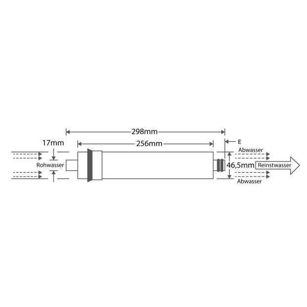 RECOMAX-75 Umkehr-Osmosemembran reduzierte Abwasserrate 75GPD (284 Liter/Tag)