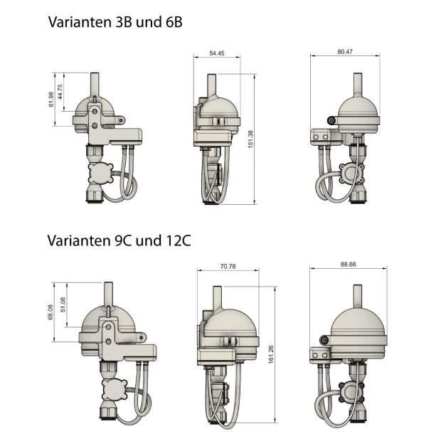 PEARLAQUA® AUTOMATE anschlussfertiges Set mit Durchflussschalter und Netzteil