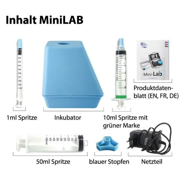 MiniLAB-K Grundausführung Inkubator ohne Wassertests zum Selbstbefüllen