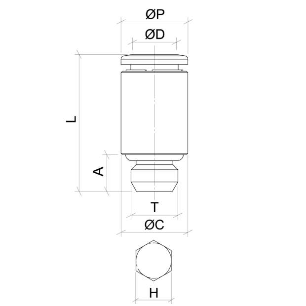 XVROC-G Einschraubverbinder Edelstahl AISI316L BSPP-Parallelgewinde Steckverbindung 4-12mm