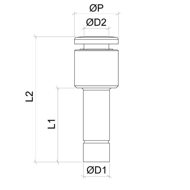 XVRGJ Einsteck-Reduzier-Verbinder Edelstahl AISI316L metrischer Stutzen 6 bis 10mm