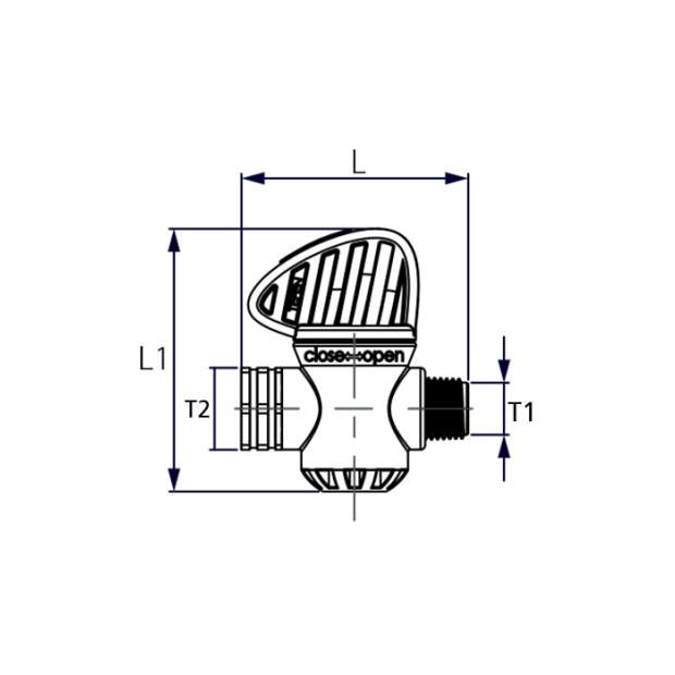 9020TR14 Kugelhahn als Handventil Außengewinde und Innengewinde 1/4 Zoll NPT