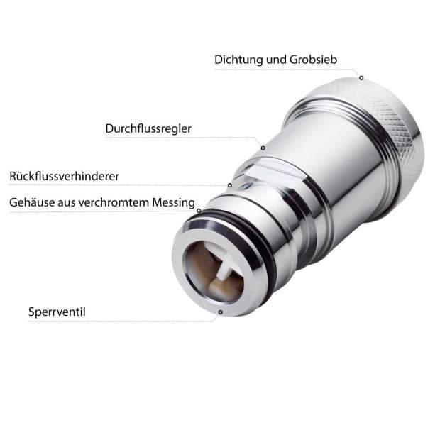 WHA-10 Adapter zum Anschluss von Wasserhahnfiltern mit seitlichem Anschluss