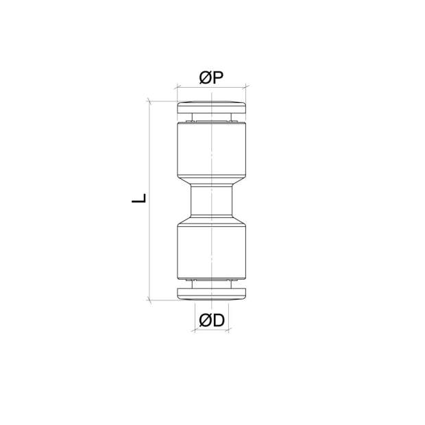 HFRUC Messing-Verbinder gerade TEA-Beschichtung metrische Steckverbindung 4 bis 12mm